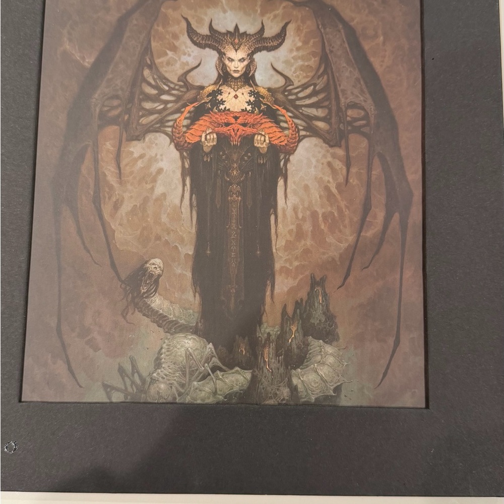 DIABLO lV Mystical Dark Art Print with Black and Orange Accents DIABLO lV